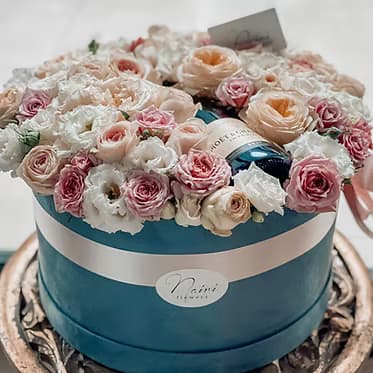 Champagne in a Flower Box